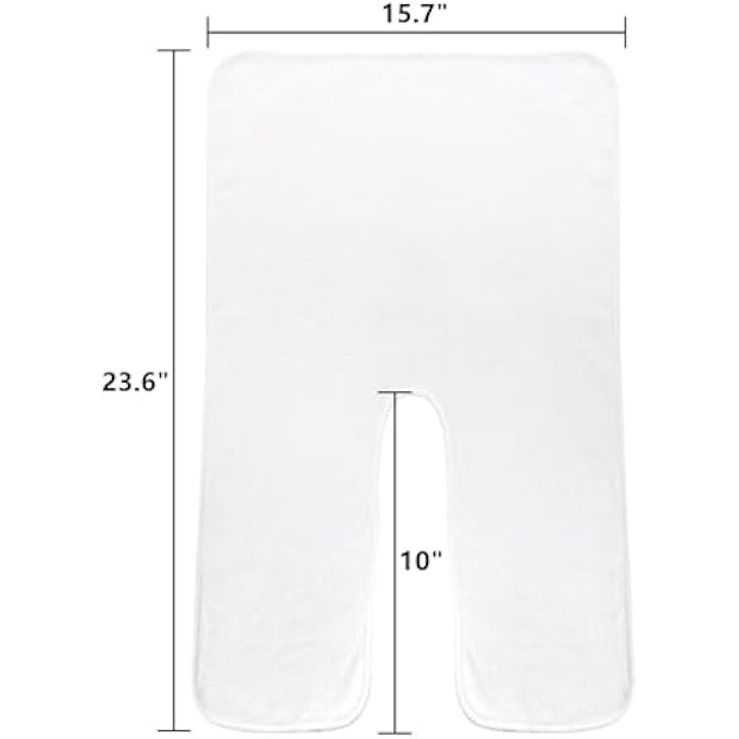 DEAYOU 6 PACK FACIAL TOWELS FOR ESTHETICIANS, U-SHAPED SPA TOWELS FOR FACIAL, SOFT MICROFIBER MASSAGE FACE TOWELS FOR SPA STEAM, BARBERS, BEAUTY SALONS, SKIN CARE, SPA CENTERS, SPLIT DESIGN, WHITE - Image 2